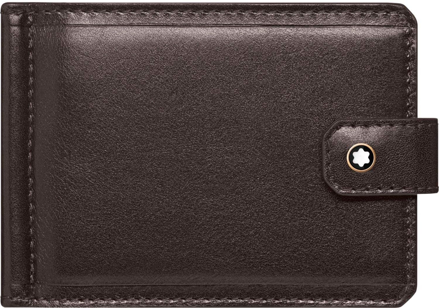 Montblanc Leather Wallet/Money Clip 6CC Dark Brown