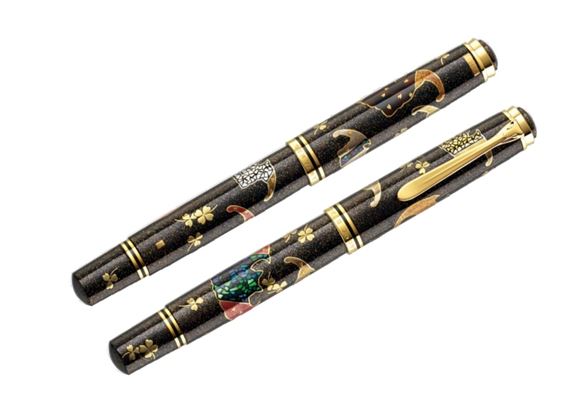Pelikan Limited Edition Maki-e Five Lucky Bats Fountain