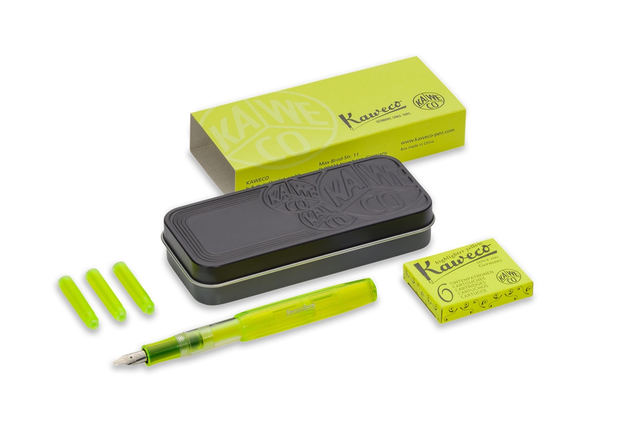 Kaweco Ice Sport Glow Highlighter Fountain Pen Yellow