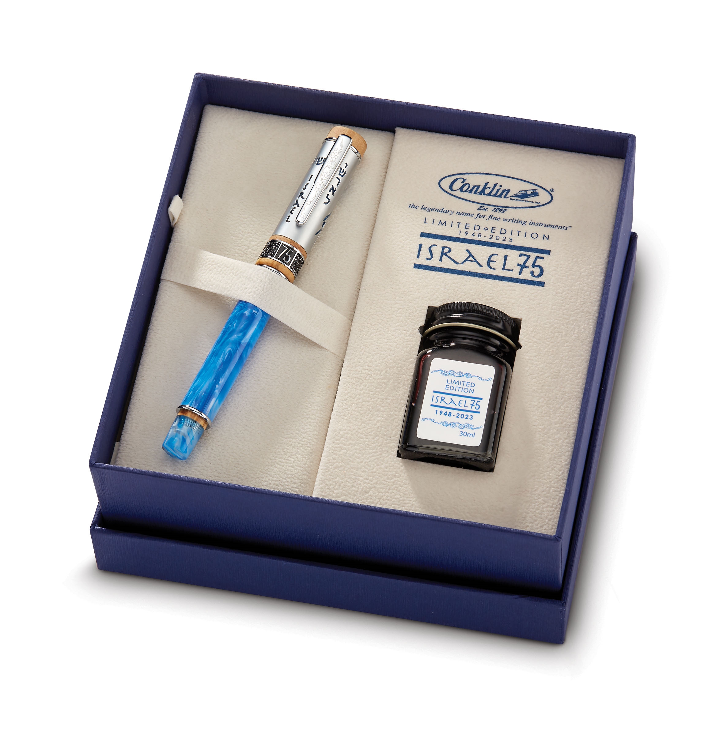Conklin Ltd Edition Israel 75 Diamond Jubliee Ballpoint