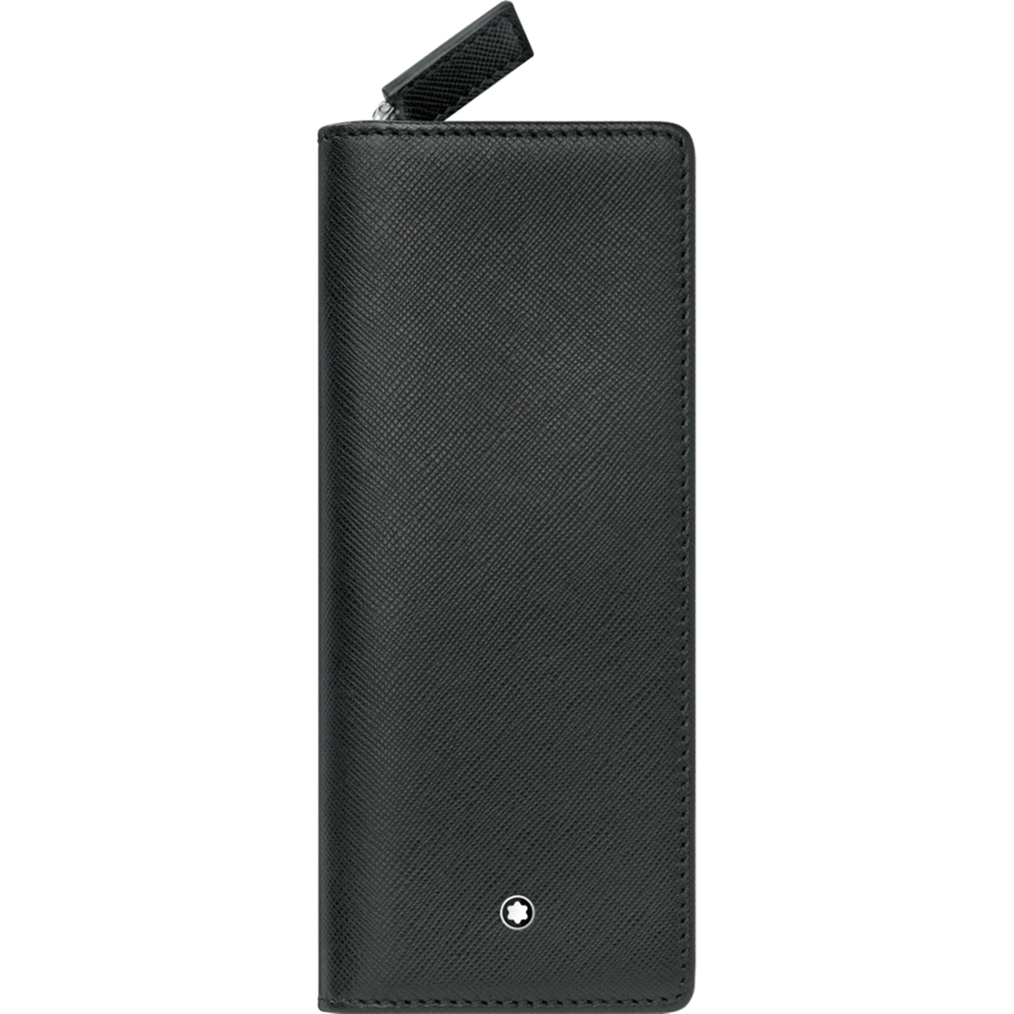 Montblanc Sartorial 2 Slot Black Leather Zip Pen Case