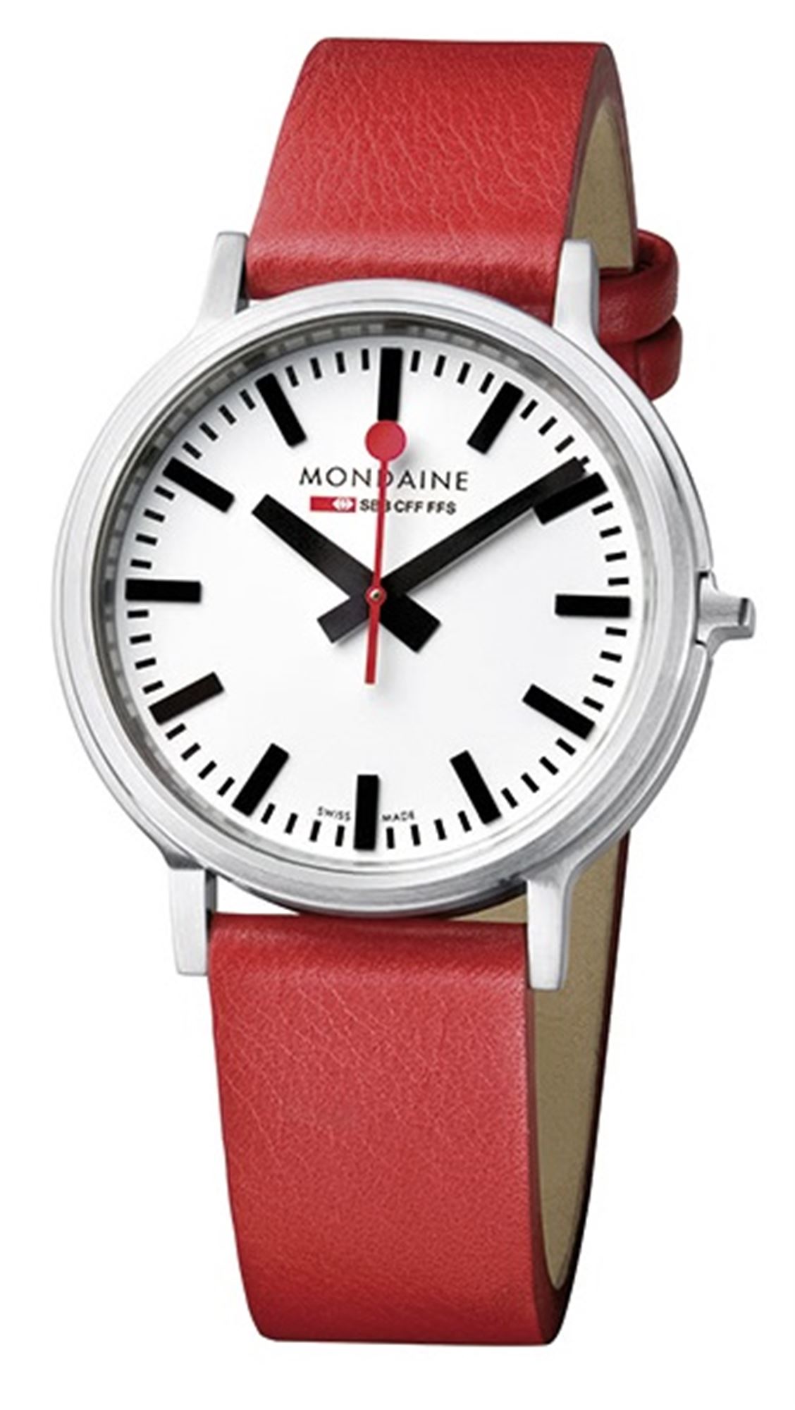 Mondaine Stop2Go Watch Red