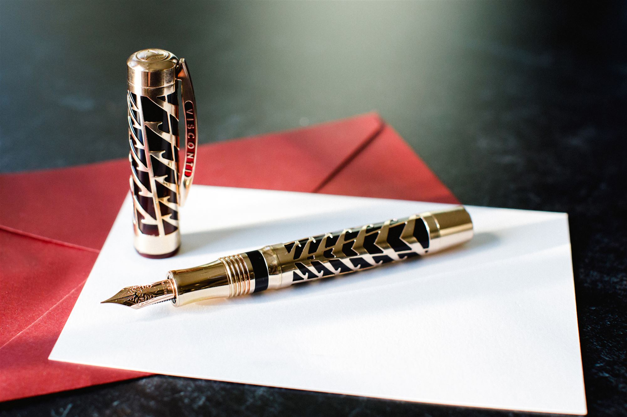 Visconti Limited Edition Watermark Gilded Rose Fountain Pen