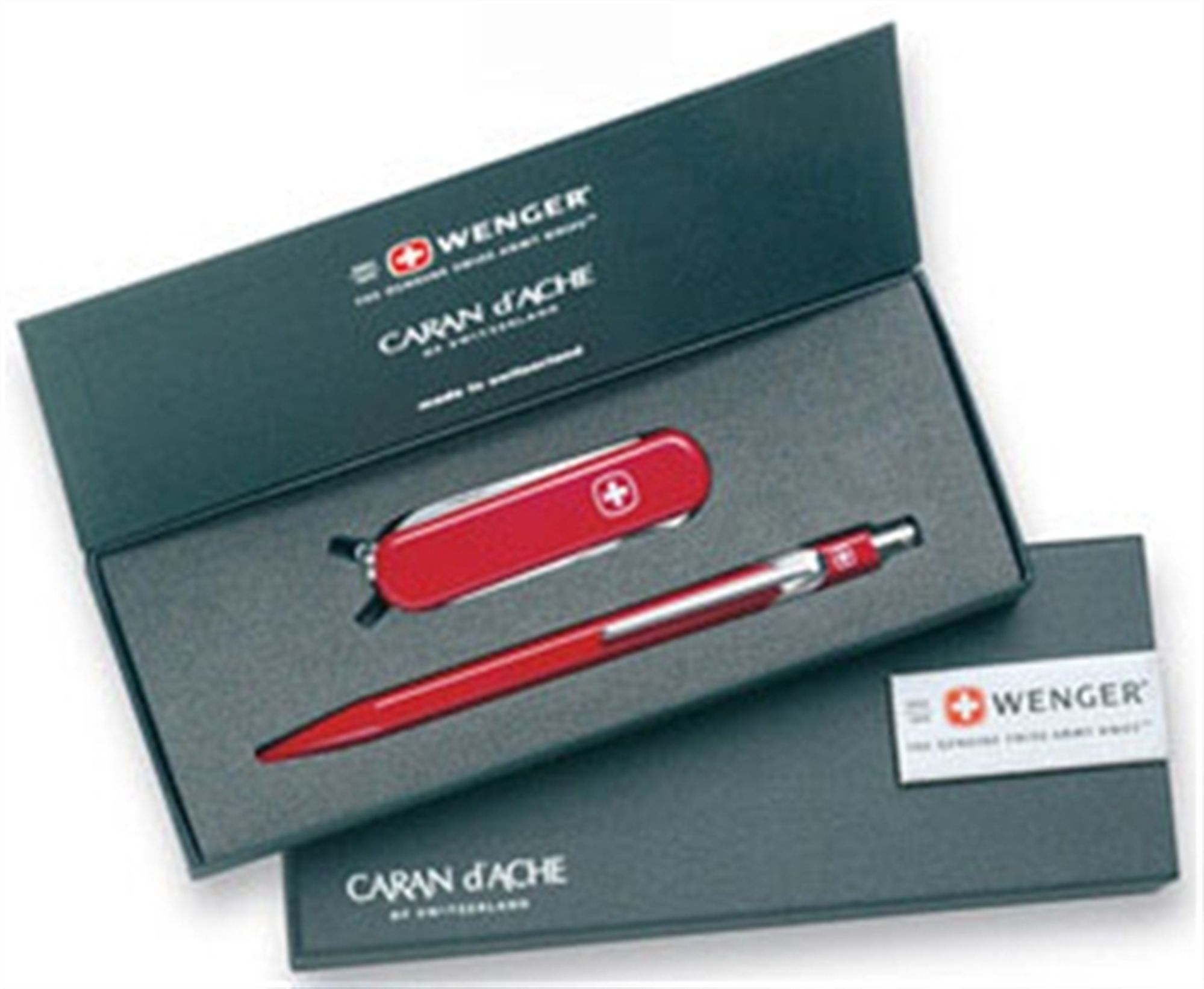 Caran D'Ache Swiss Knife and Ballpoint Pen Gift Set