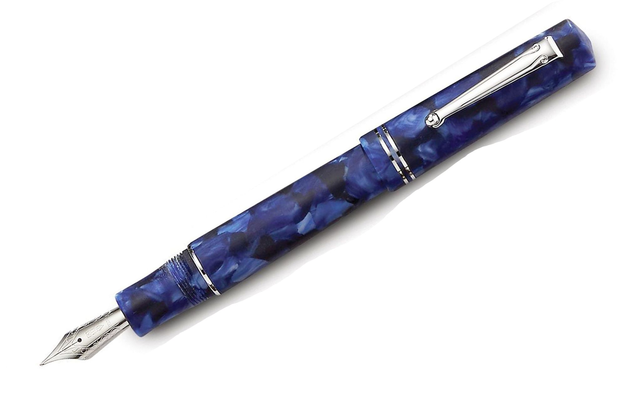 Delta Matte Journal Fountain Pen Blue Broad
