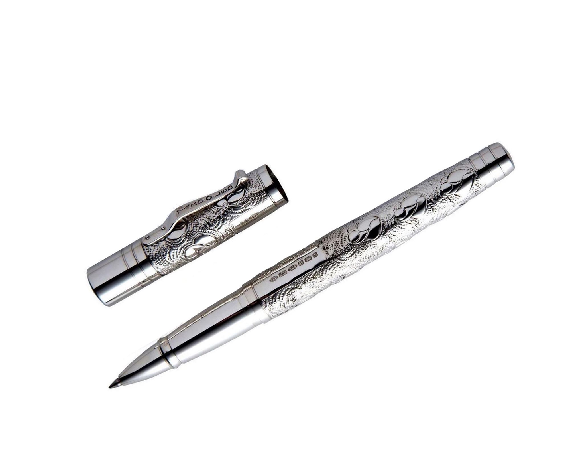YardOLed Grand Victorian Engraved Sterling Silver Rollerball Pen
