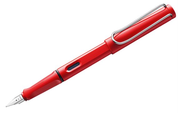Lamy Safari Fountain Pen Red Broad
