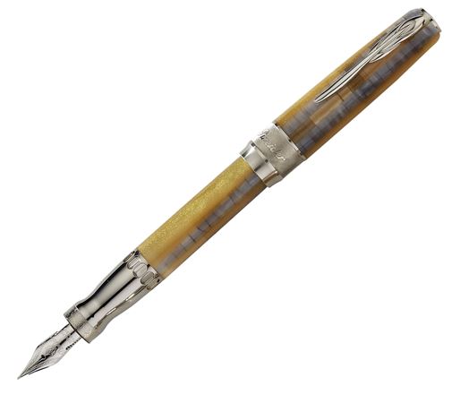 Pineider Arco Bysantium Fountain Pen Gold Stone Medium
