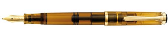 Pelikan Classic M200 Cognac Demonstrator Fountain Pen with Italic Nib