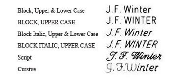 Engraved Name On Pen - Block, Upper Case Only