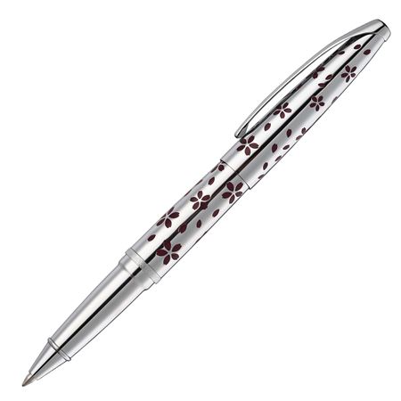 Cross ATX Cherry Blossom Chrome Rollerball Pen