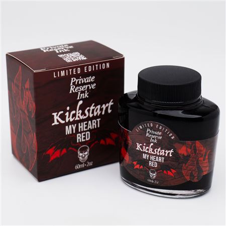 Private Reserve Limited Edition Kickstart my Heart Red 60ml Bottle Ink