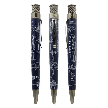 Retro 51 Imperial War Museums Spitfire Blueprint Rollerball / Ballpen