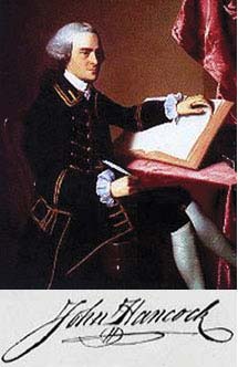 John Hancock Framed Document