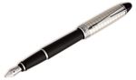 Aurora Ipsilon Sterling and Black Quadra Fountain Pen