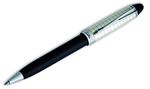 Aurora Ipsilon Sterling and Black Quadra Ballpoint Pen
