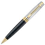 Sheaffer 300 Engraved Matte Black w/Chrome/Gold Cap Ballpoint Pen