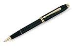 Cross Townsend Black Lacquer 23K Gold Plated Rollerball Pen