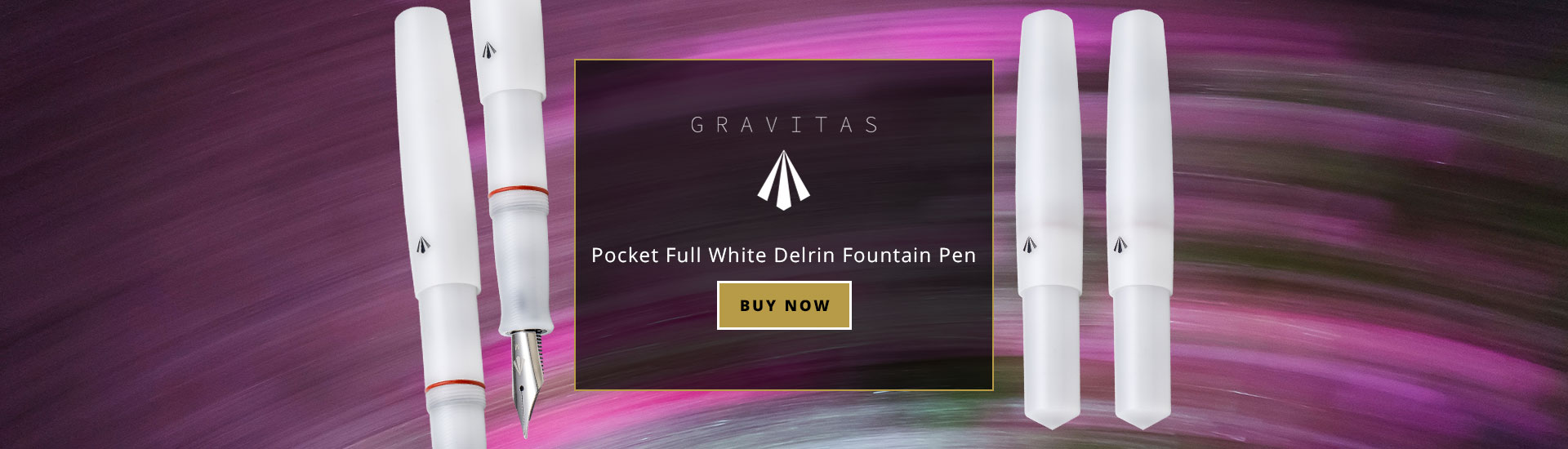 Gravitas Pocket Full White Delrin Fountain Pen