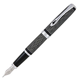 Diplomat Excellence A Wave Guilloche Black Fountain Pen