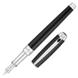 Dupont Line D Medium Trim Fountain Pen - Black Palladium Trim Medium