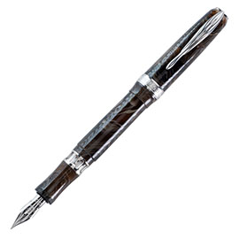 Pineider La Grand Belleza Ancient Materials Fountain Pen Carrara Brown Broad