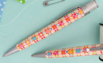 Retro 51 Vintage Metalsmith Tornado Patchwork Rollerball/Ballpoint Pen